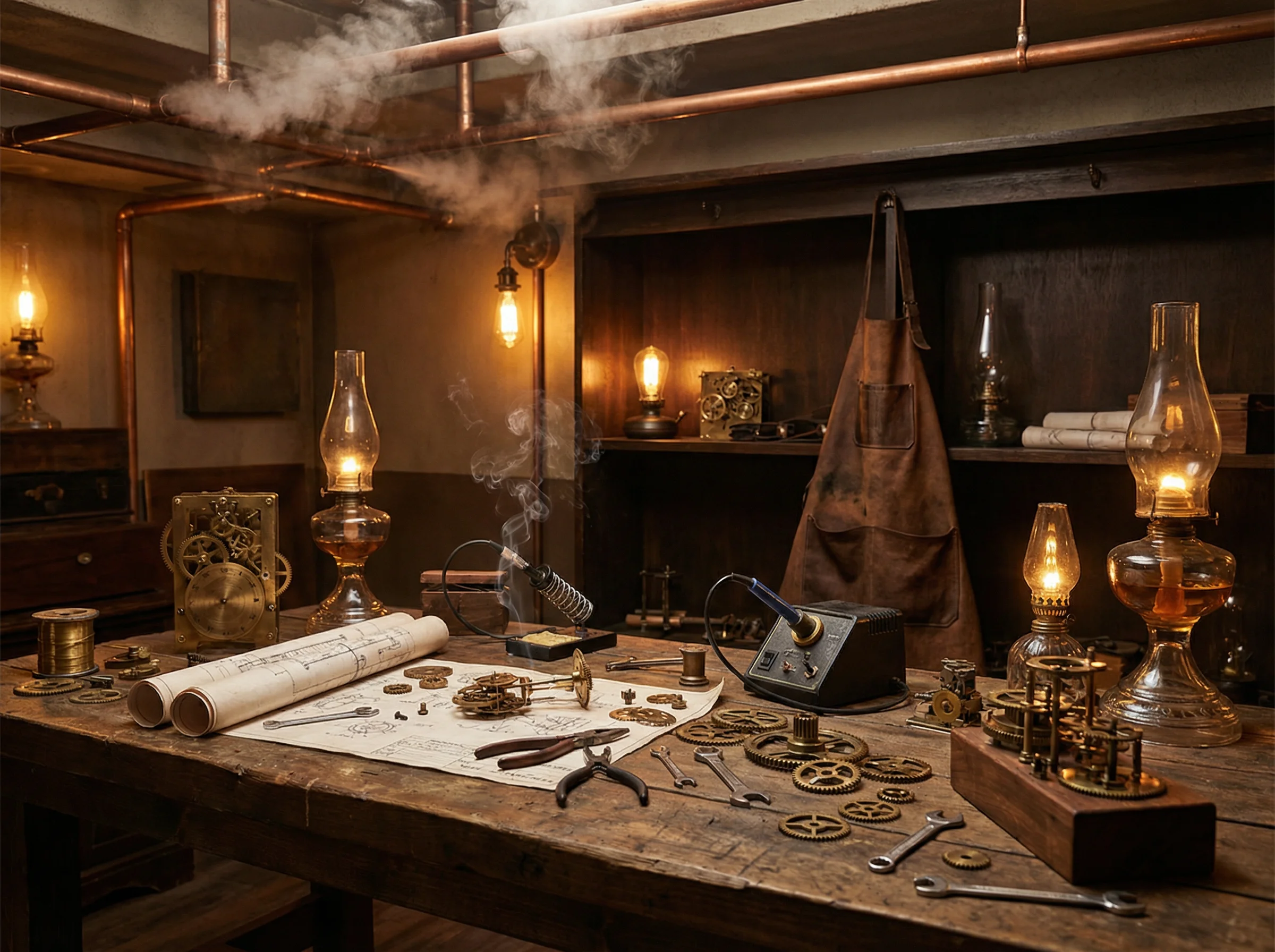 蒸汽朋克工坊中的精密机械装置 - 玩物社区 工艺品
